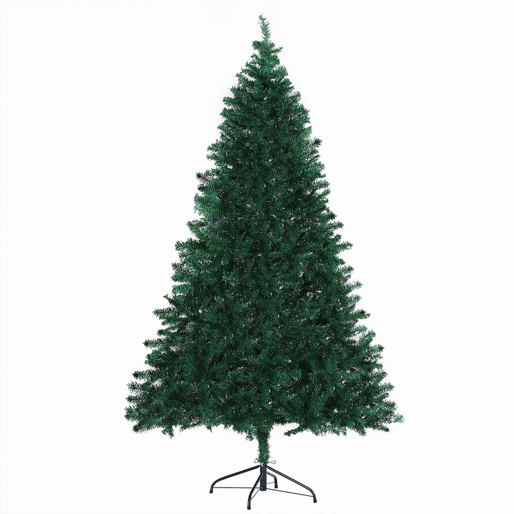 Árvore de Natal Artificial 180cm com 1000 Ramos de PVC Suporte Metálico Decoração de Natal para Interiores Ø102x180cm Verde — foto 1