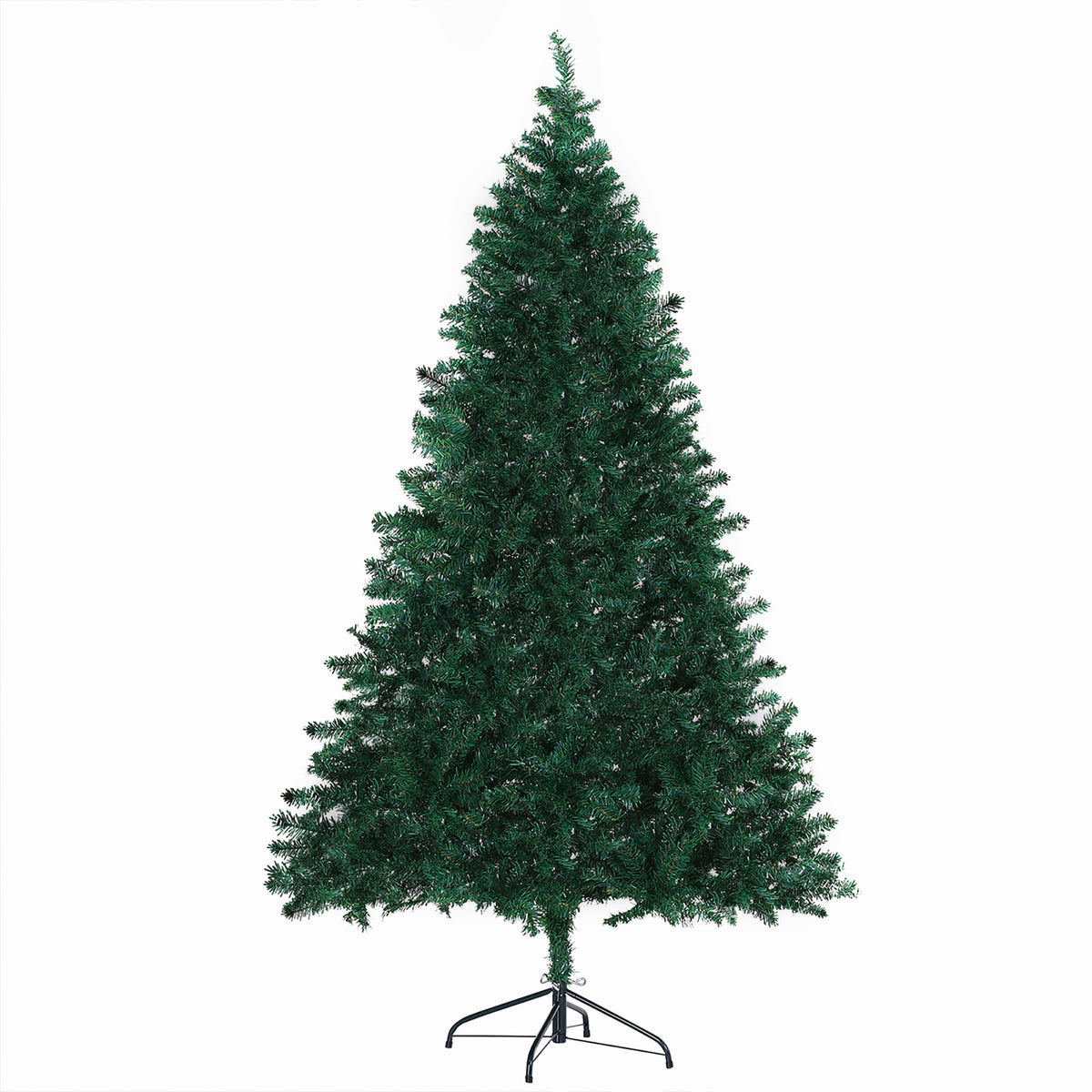 Árvore de Natal Artificial 180cm com 1000 Ramos de PVC Suporte Metálico Decoração de Natal para Interiores Ø102x180cm Verde — foto 1