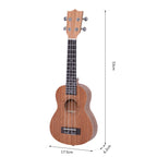 Ukelele 21 Polegadas Ukelele Soprano para Principiantes Ukelele apto para Concerto com Cordas de Nylon Material Madeira 53x17,5x6,2 cm Madeira — foto 3
