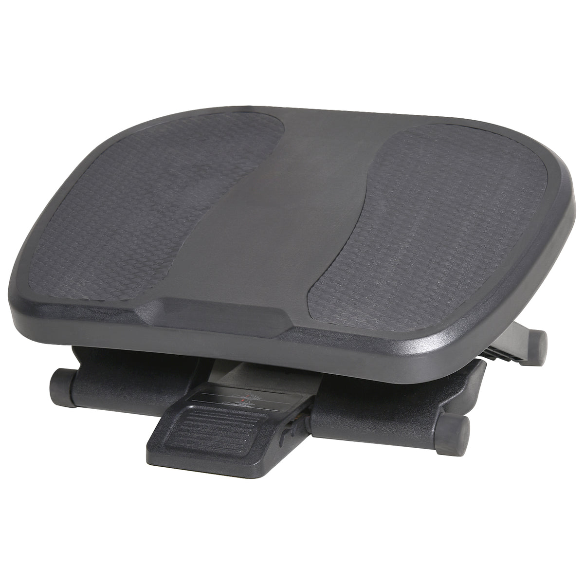 Apoio para os Pés com Superfície Texturizada Apoio para os Pés com Inclinação de 0-30° Massagem e Altura Ajustável em 3 Níveis para Escritório 45x34x10-16,5 cm Preto — foto 1
