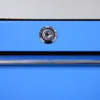 Carrinho de Ferramentas para Oficina com Rodas e 5 Gavetas Fechadura e Alça Lateral 67,5x33x77 cm Azul — foto 8
