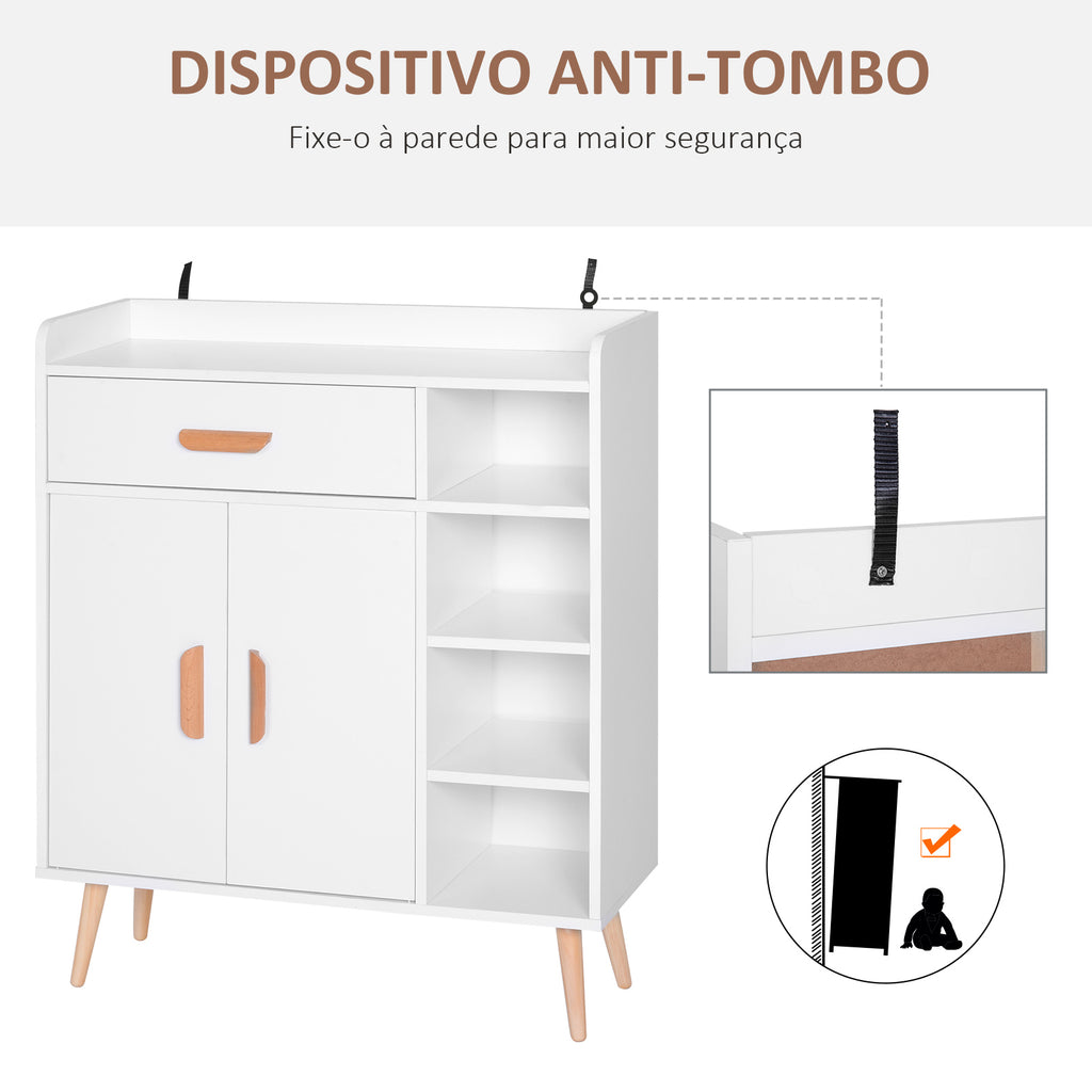 Armário Gabinete Móveis Multiuso para Sala de Jantar Sala de Estar Casa de Banho Corredor 80x29,5x96cm — foto 5