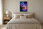 Aurora boreal · Arte digital · quadro constelações — celeste-aurora-boreal-digital_ver_50x70_quarto