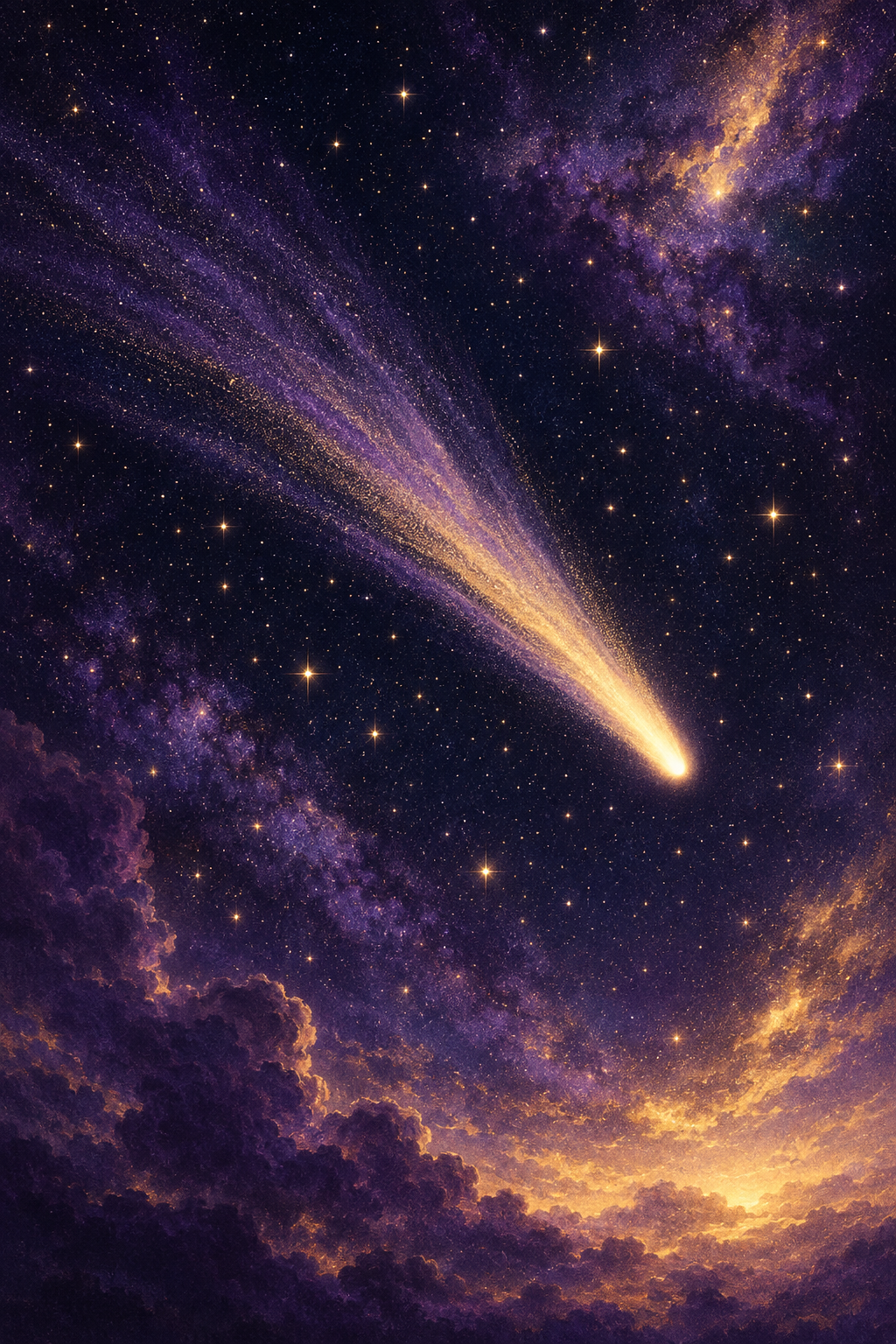 Cometa · Arte digital · quadro constelações — celeste-cometa-digital_ver