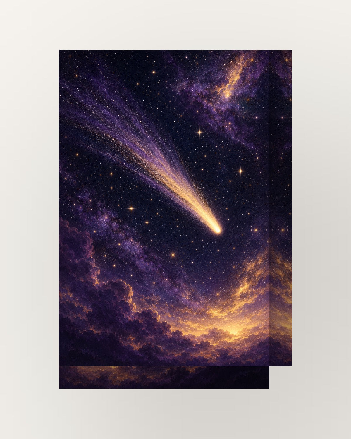 Cometa · Arte digital · quadro constelações — acabamento:thick