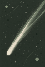 Cometa · Minimalista · quadro constelações — celeste-cometa-minimal_ver