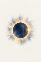Eclipse · Aguarela · quadro constelações — celeste-eclipse-aguarela_ver