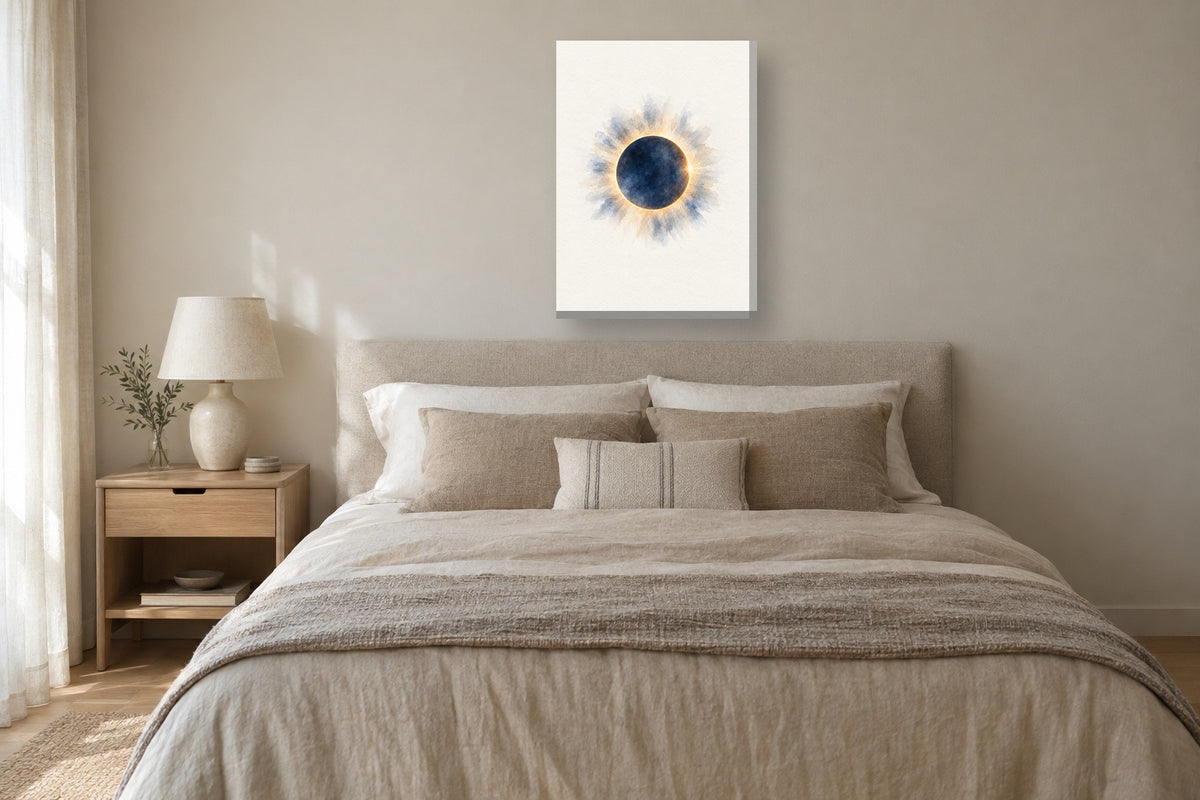 Eclipse · Aguarela · quadro constelações — celeste-eclipse-aguarela_ver_50x70_quarto