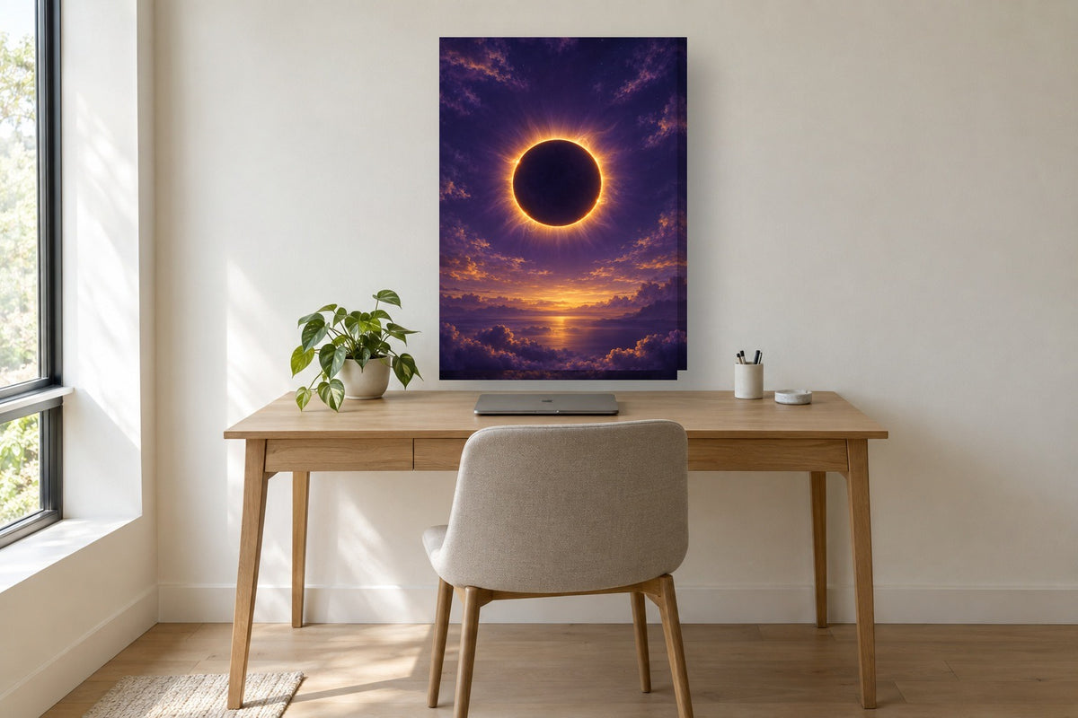 Eclipse · Arte digital · quadro constelações — celeste-eclipse-digital_ver_50x70_escritorio