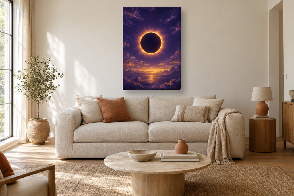 Eclipse · Arte digital · quadro constelações — celeste-eclipse-digital_ver_70x100_sala