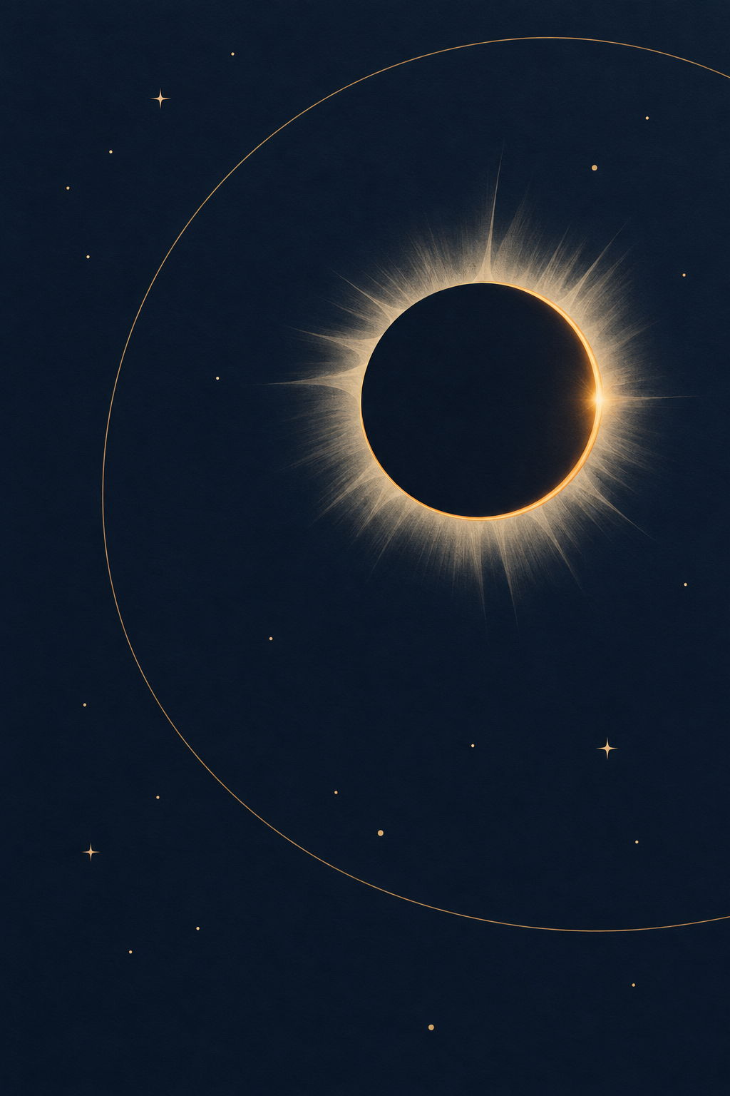 Eclipse · Minimalista · quadro constelações — celeste-eclipse-minimal_ver