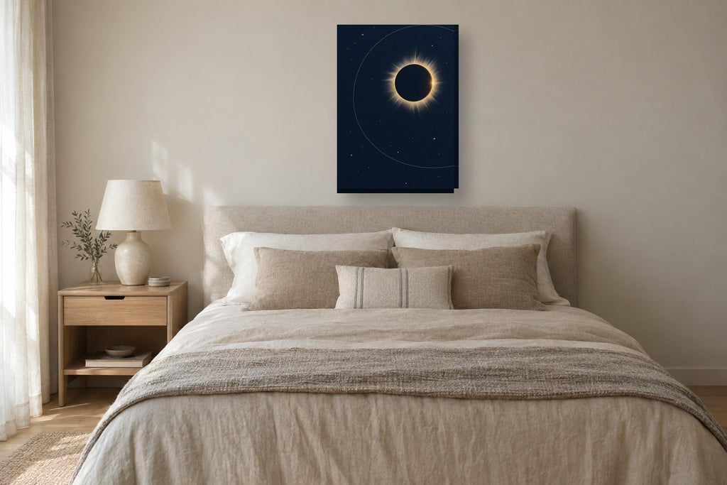 Eclipse · Minimalista · quadro constelações — celeste-eclipse-minimal_ver_50x70_quarto