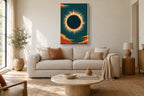 Eclipse · Vintage · quadro constelações — celeste-eclipse-vintage_ver_70x100_sala
