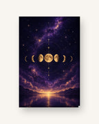 Fases da lua · Arte digital · quadro constelações — celeste-fases-da-lua-digital_ver_cartao