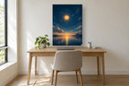 Sol e planetas · Arte digital · quadro constelações — celeste-sol-e-planetas-digital_ver_50x70_escritorio