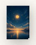 Sol e planetas · Arte digital · quadro constelações — acabamento:slim