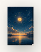 Sol e planetas · Arte digital · quadro constelações — acabamento:slim