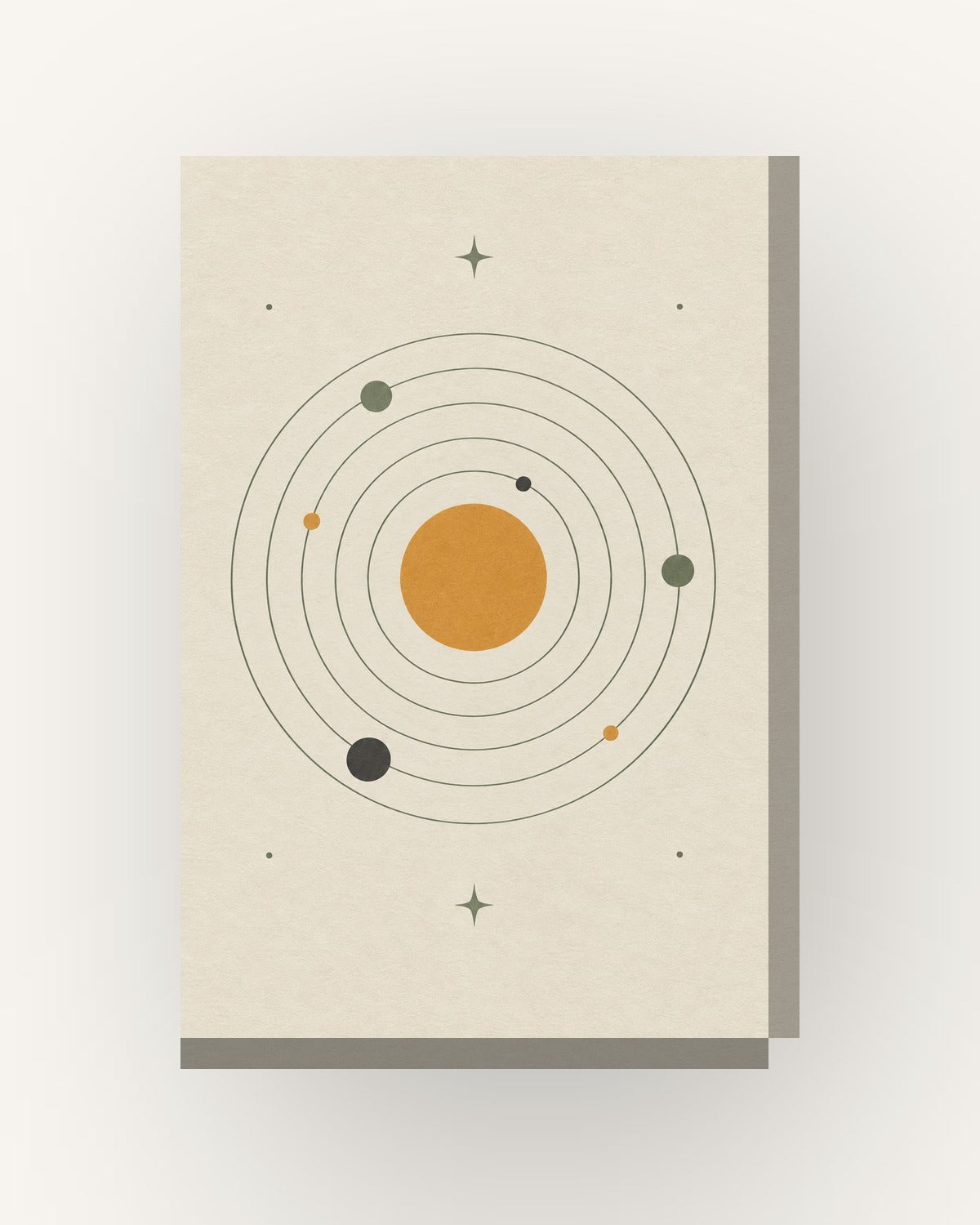 Sol e planetas · Minimalista · quadro constelações — acabamento:slim