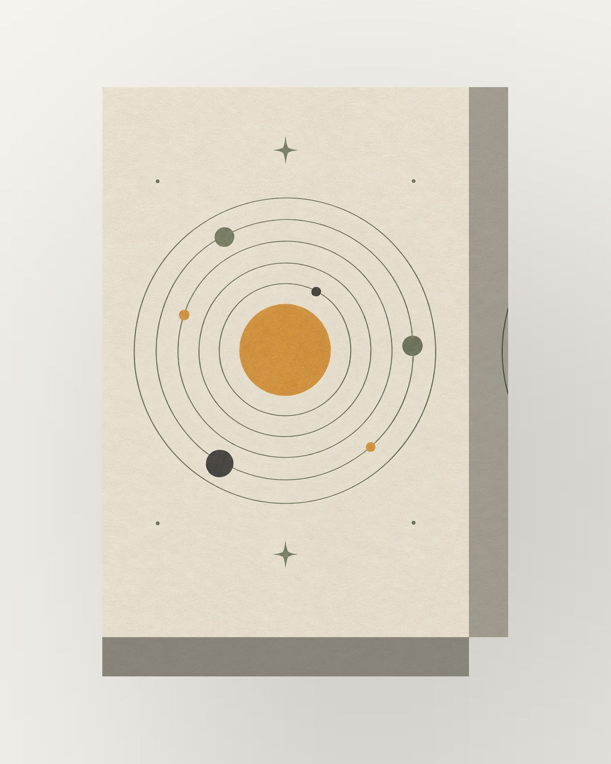 Sol e planetas · Minimalista · quadro constelações — acabamento:thick