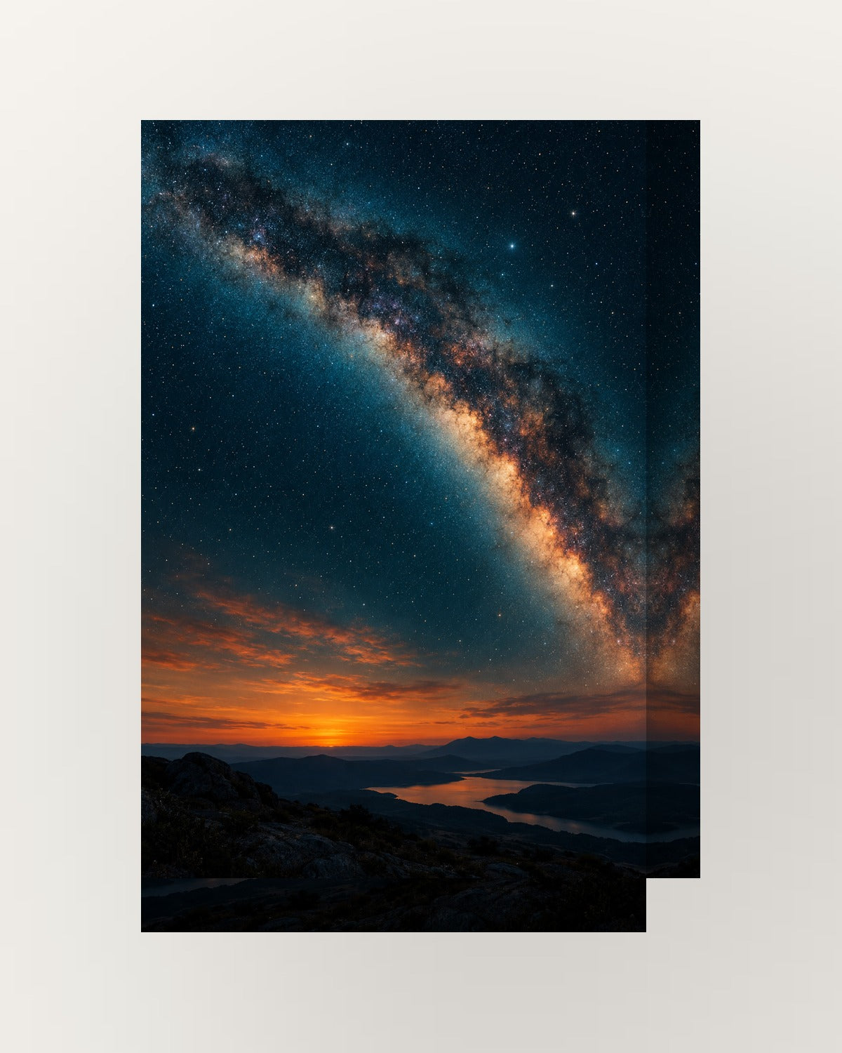 Via Láctea · Arte digital · quadro constelações — acabamento:thick