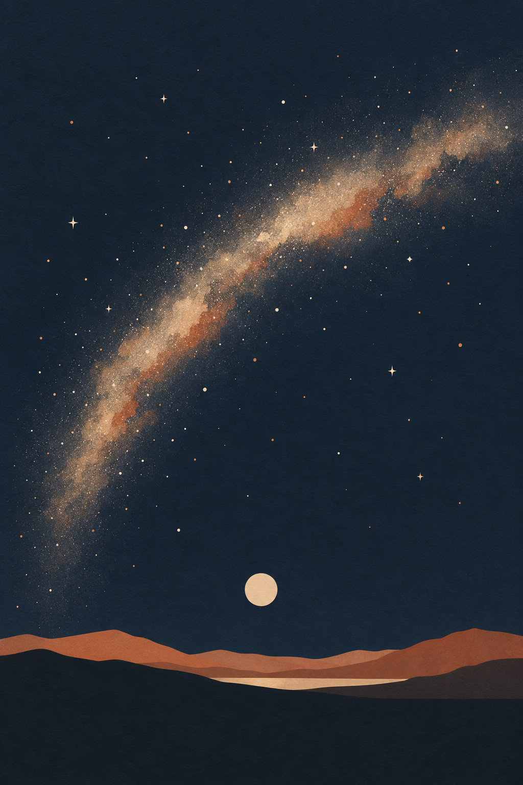 Via Láctea · Minimalista · quadro constelações — celeste-via-lactea-minimal_ver