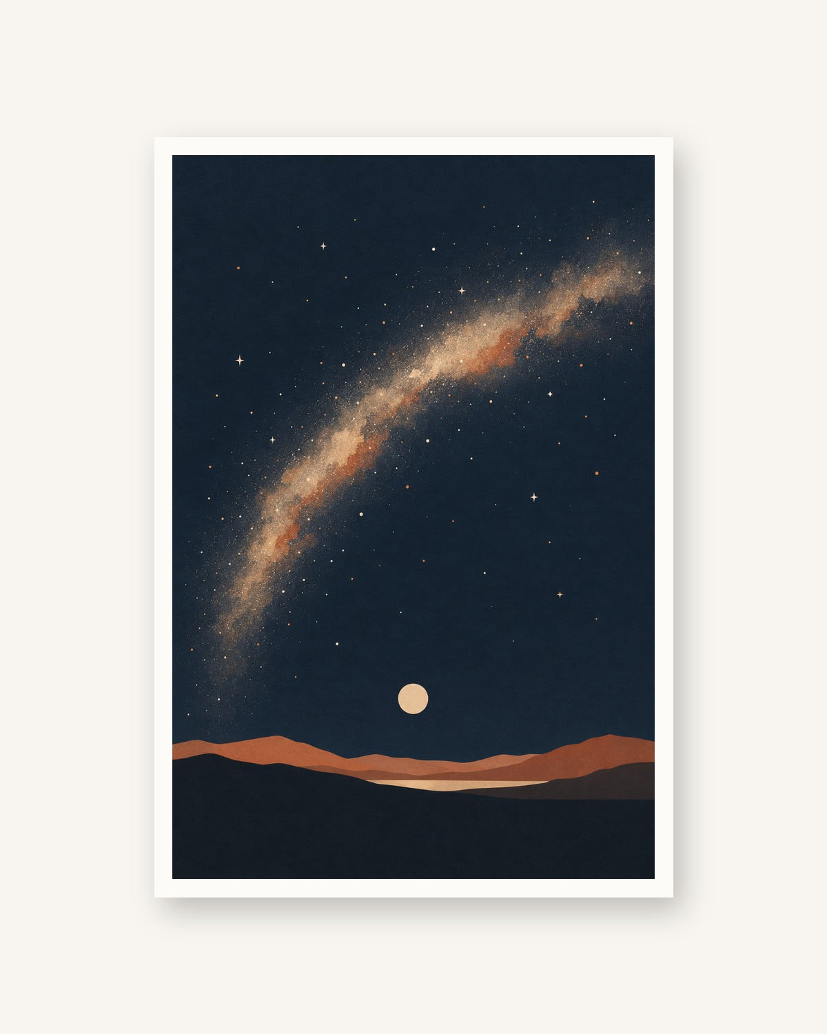 Via Láctea · Minimalista · quadro constelações — acabamento:poster