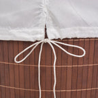 Cesto retangular para roupa suja bambu castanho — foto 6