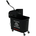 Balde de Limpeza 20L com Rodas e Espremedor Balde para Esfregona com Separador de Água 60x27x70,5 cm Preto — foto 1