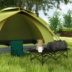 Mesa de Campismo Dobrável de Metal com Tampo Enrolável e Bolsa de Transporte Mesa de Piquenique Portátil para Campismo Trekking Praia e Barbecue 95x55x50 cm Preto — foto 2