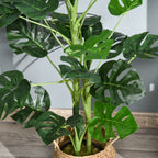 Monstera Planta Artificial com Vaso Árvore Tropical Sintética com 21 Folhas Ø16x100 cm Verde — foto 8