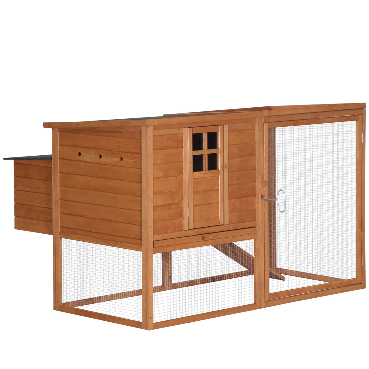 Galinheiro Exterior de Madeira Casa para Galinhas Gaiola para Animais de estimação 168x110,5x101,5 cm — foto 1