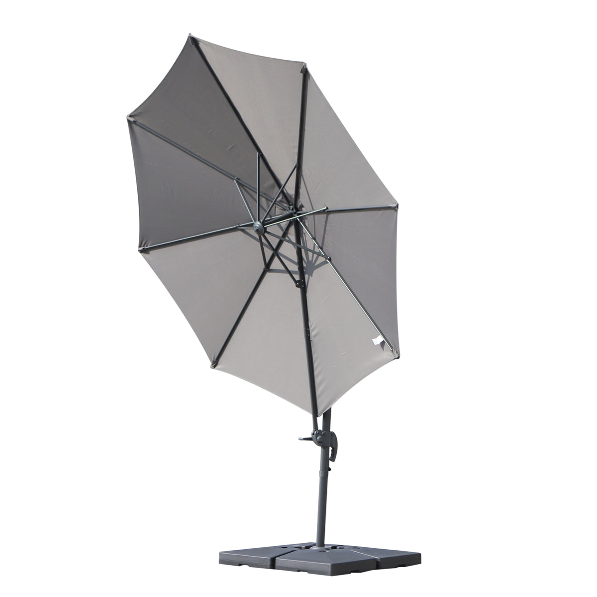 Base para Chapéu de Sol com 4 Peças Suporte para Chapéu de Sol para jardim Pátio Exterior 51x51x12 Preto — foto 2