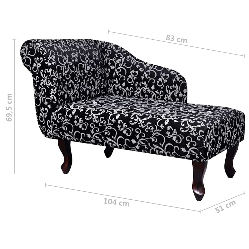 Chaise Lounge com tecido preto e branco — foto 6