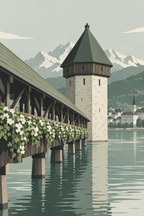Lucerna · Minimalista · Quadro de cidade — cidades-lucerna-minimal_ver