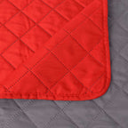 Colcha dupla face acolchoada 170x210 cm vermelho e cinzento — foto 2