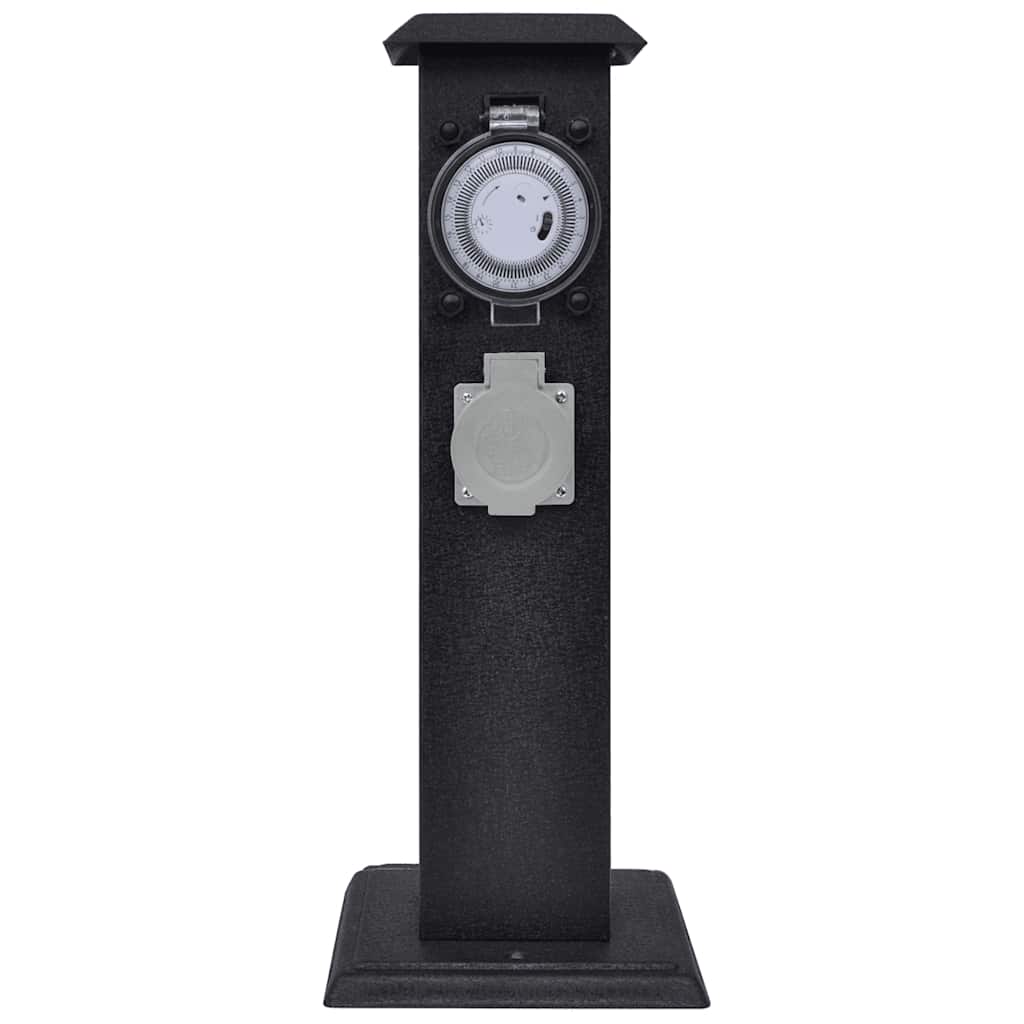 Coluna tomada para jardim com timer, preta — foto 2