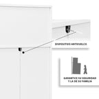 Cómoda com 3 gavetas e 2 compartimentos para arrumação multifuncional – Branco — foto 10