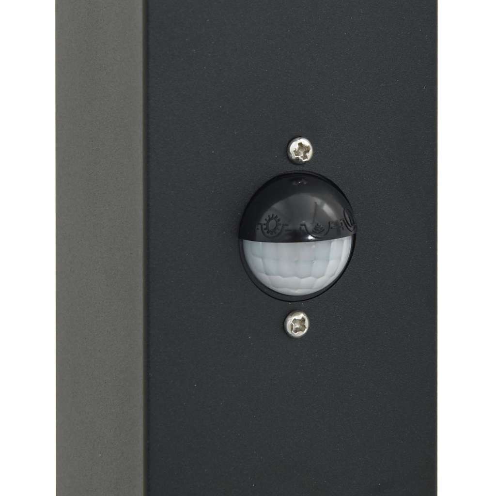 Conjunto de 3 postes de iluminação com sensor e tomada, 110 cm, pretos, IP44 — foto 5