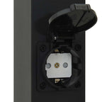 Conjunto de 3 postes de iluminação com sensor e tomada, 110 cm, pretos, IP44 — foto 7