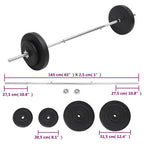 Conjunto de barra com discos 30 kg — foto 5