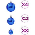 Conjunto de bolas de natal 100 pcs azul — foto 5