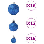 Conjunto de bolas de natal 100 pcs azul — foto 6