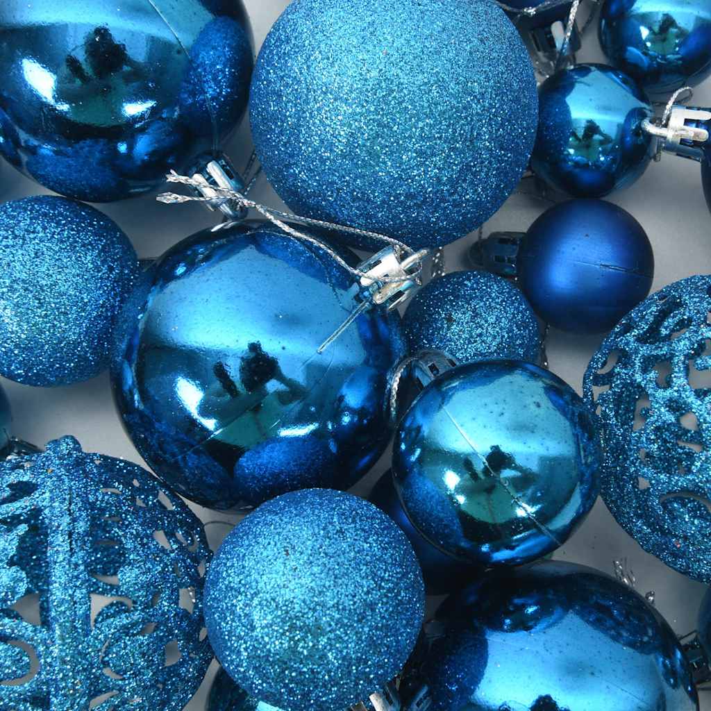 Conjunto de bolas de natal 100 pcs azul — foto 7