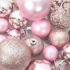 Conjunto de bolas de natal 100 pcs rosa — foto 3