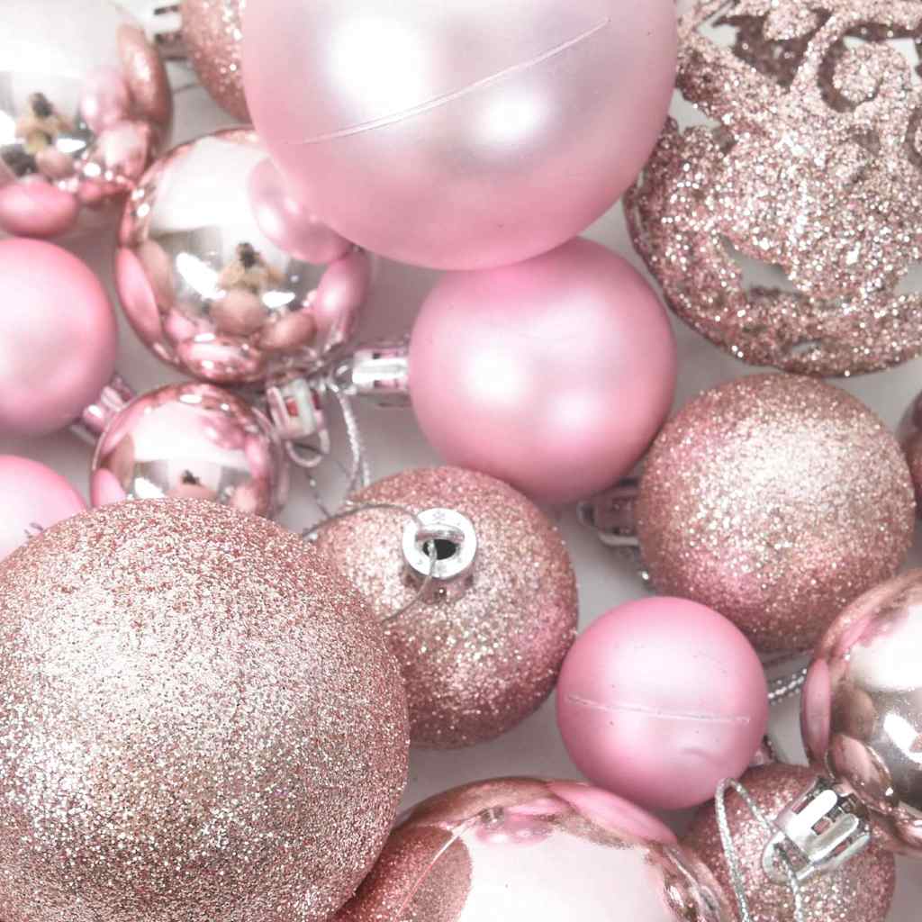 Conjunto de bolas de natal 100 pcs rosa — foto 3