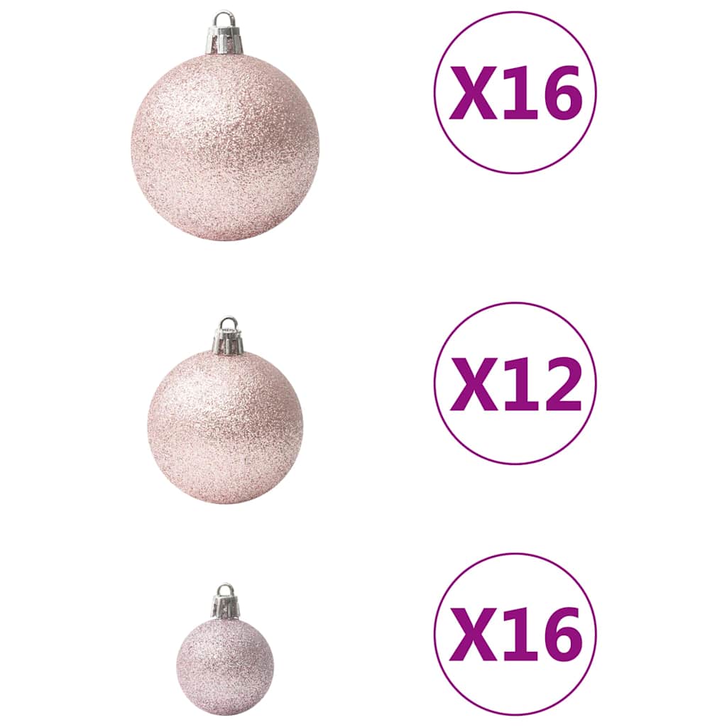 Conjunto de bolas de natal 100 pcs rosa — foto 6
