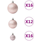 Conjunto de bolas de natal 100 pcs rosa — foto 6
