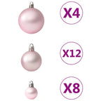 Conjunto de bolas de natal 100 pcs rosa — foto 7