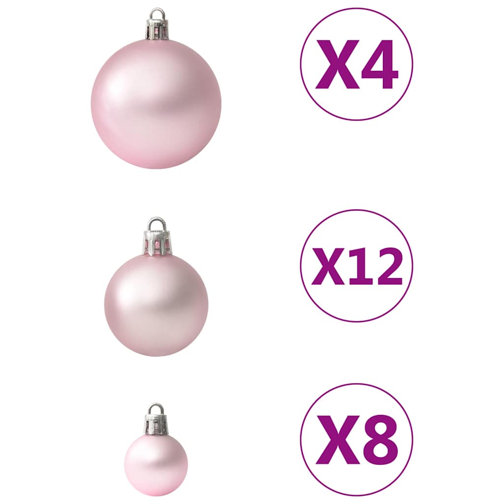 Conjunto de bolas de natal 100 pcs rosa — foto 7