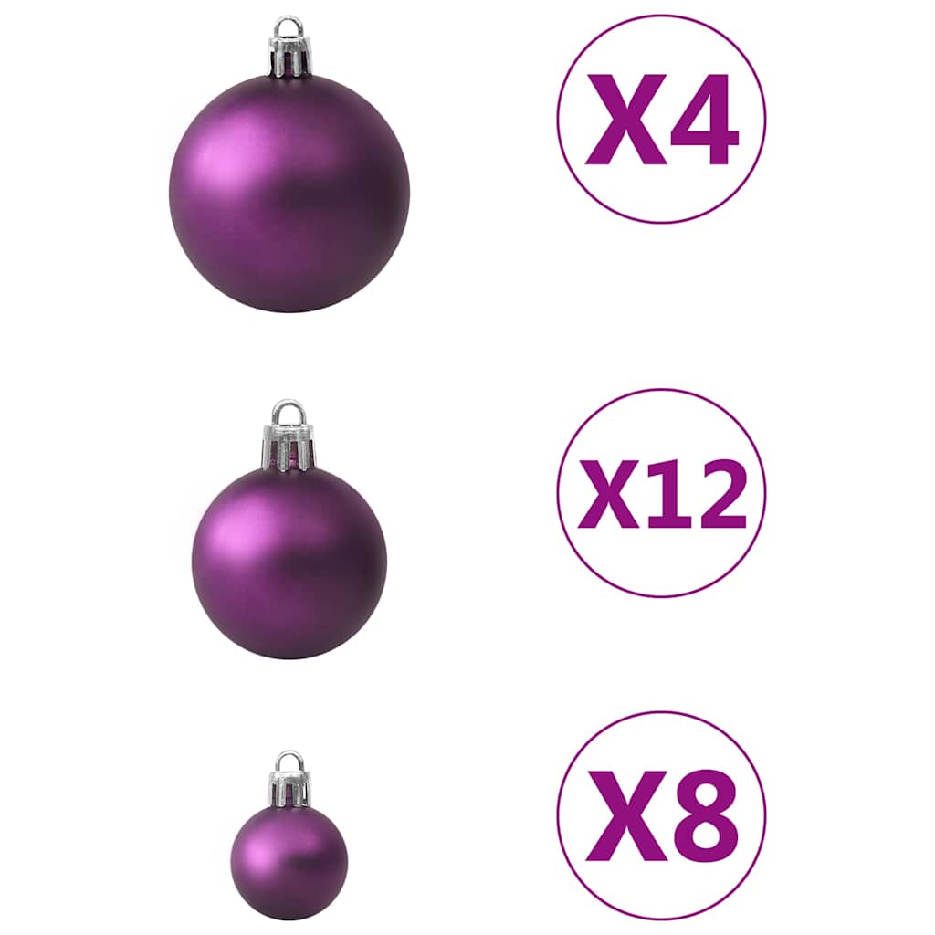Conjunto de bolas de natal 100 pcs roxo — foto 5